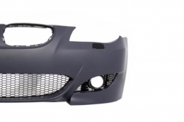 Front Bumper suitable for BMW 5 Series E60 (2003-2010) M5 Design with Central Grille Double Stripe Piano Black-image-6019436