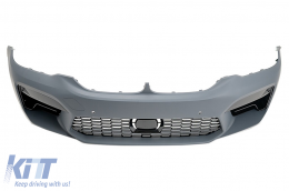 Front Bumper suitable for BMW 5 Series G30 G31 Limousine Touring (2017-2019) M5 Sport Facelift Design-image-6097707