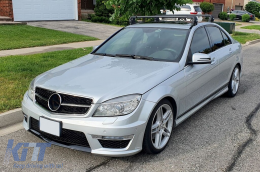 Front Bumper suitable for Mercedes C-Class W204 S204 C204 (2007-2015) Facelift C63 Design-image-6094420