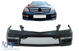 Front Bumper suitable for Mercedes C-Class W204 S204 C204 (2007-2015) Facelift C63 Design-image-6108065