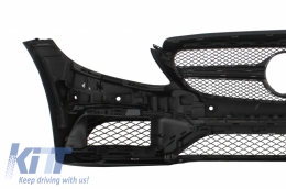 Front Bumper suitable for Mercedes C-Class W205 S205 (2014-2018) Limousine T-Model with Full LED Headlights Conversion Upgrade for Halogen LHD-image-6046672