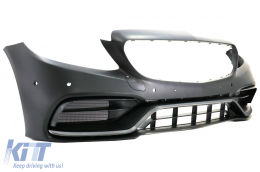 Front Bumper suitable for Mercedes C-Class W205 S205 A205 C205 Limousine T-Model Coupe Cabriolet (2014-2020) Facelift C63 Design-image-6064510