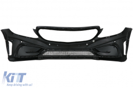 Front Bumper suitable for Mercedes C-Class W205 S205 A205 C205 (2014-2019) Limousine T-Model Coupe Cabriolet-image-6069386