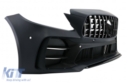 Front Bumper suitable for Mercedes C-Class W205 S205 A205 C205 (2014-2020) GT R Design-image-6079182