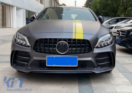 Front Bumper suitable for Mercedes C-Class W205 S205 A205 C205 (2014-2020) GT R Design-image-6079188