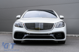 Front Bumper suitable for Mercedes S-Class W222 Facelift (2017-up) S63 Design-image-6082411