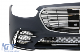 Front Bumper suitable for Mercedes S-Class W223 Limousine (2020-up) Sport Line Design-image-6096878