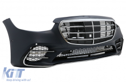 Front Bumper suitable for Mercedes S-Class W223 Limousine (2020-up) Sport Line Design-image-6096880