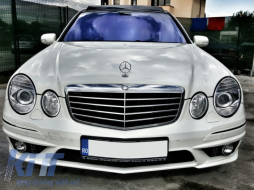 Front Bumper suitable for Mercedes W211 E-Class (2006-2009) Facelift with Fog Light Projectors-image-5994926