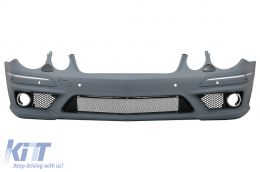 Front Bumper suitable for Mercedes W211 E-Class Facelift (2006-2009) With Fog Lights and Side Skirts-image-6063613