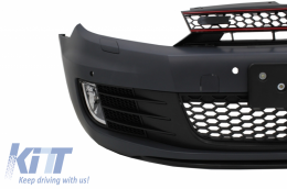 Front Bumper suitable for VW Golf 6 (2008-2013) Look with Osram LED Headlights Xenon Upgrade Red GTI Dynamic Sequential Turning Lights-image-6042259