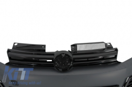 Front Bumper suitable for VW Golf 6 VI (2008-2013) with LED Headlights Flowing Dynamic Sequential Turning Lights R20 Look-image-6052976