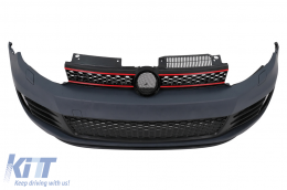 Front Bumper suitable for VW Golf VI 6 Hatchback Coupe (2008-2013) GTI Look-image-6015254