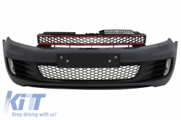 Front Bumper suitable for VW Golf VI 6 (2008-2013) GTI Look without PDC-image-6020360