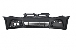 Front Bumper suitable for VW Golf VI 6 (2008-2013) R20 Look with Headlights 3D LED DRL U-Design LED Flowing Turning Light Red Stripe GTI-image-6021189