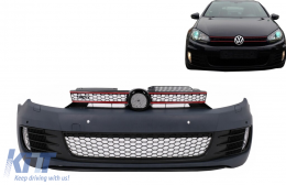 Front Bumper suitable for VW Golf VI 6 (2008-2013) GTI Look-image-6100773