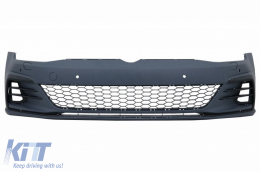 Front Bumper suitable for VW Golf VII 7.5 (2017-2020) with LED Headlights Sequential Dynamic Turning Lights GTI Look-image-6044969