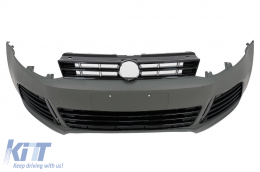 Front Bumper suitable for VW Polo 6R 6C (03.2009-09.2017) R20 Design LED DRL-image-6058521