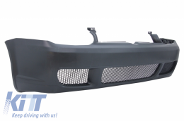 Front Bumper with Badgeless Front Grille suitable for VW Golf IV 4 MK4 (1997-2004) R32 Look-image-6054715