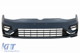 Front Bumper with Central Badgeless Grille suitable for VW Golf 7.5 (2017-2020) R GTI Design-image-6058349