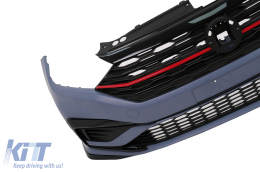 Front Bumper with Central Grille and Lip Extension Spoiler suitable for VW Jetta Mk7 (2019-2021) GLI Design-image-6087512