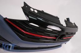 Front Bumper with Central Grille and Lip Extension Spoiler suitable for VW Jetta Mk7 (2019-2021) GLI Design-image-6087516