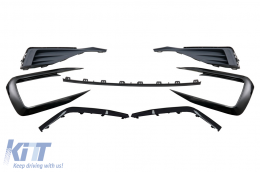 Front Bumper with Central Grille and Lip Extension Spoiler suitable for VW Jetta Mk7 (2019-2021) GLI Design-image-6087520