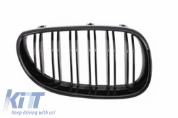 Front Bumper with Central Grille Shiny Black suitable for BMW 5 Series E60 E61 (2003-2007) M-Technik Design-image-6031657