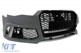 Front Bumper with Central Grille suitable for Audi A6 C7 4G Facelift (2015-2018) RS6 Design-image-6099385