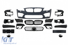 Front Bumper with Central Grilles suitable for BMW 5 Series F10 F11 (2011-2017) M5 2020 Style-image-6096979