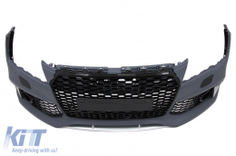 Front Bumper with Diffuser and Exhaust Tips suitable for Audi A7 4G Pre-Facelift (2010-2014) RS7 Design-image-6049206