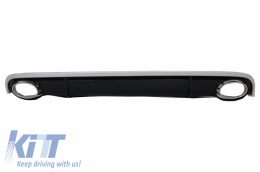 Front Bumper with Diffuser and Exhaust Tips suitable for Audi A7 4G Pre-Facelift (2010-2014) RS7 Design-image-6049209