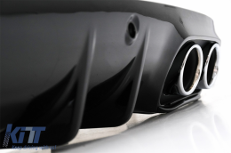 Front Bumper with Diffuser Double Outlet with Exhaust Tips suitable for Mercedes C-Class A205 C205 Coupe Cabriolet (2014-2019) C63 Design-image-6077959