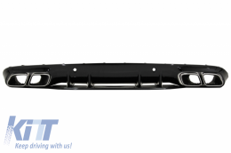 Front Bumper with Diffuser suitable for Mercedes C-Class A205 Cabriolet C205 Coupe (2014-2019) C63 Design-image-6078059