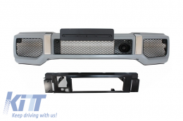 Front Bumper with Fender Flares Wheel Arches and Front Grille suitable for Mercedes G-Class W463 (1989-2018) G65 Design-image-6053074