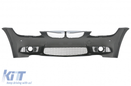 Front Bumper with Fog Light Projectors suitable for BMW 3 Series E92 Coupe E93 Cabrio (2006-2009) M3 Look-image-6059811