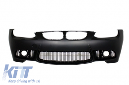 Front Bumper with Fog Light Projectors suitable for BMW 3 Series E92 Coupe E93 Cabrio (2006-2009) M3 Look Without PDC-image-6059850