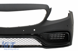 Front Bumper with Front Grille GT-R Look suitable for Mercedes C-Class W205 S205 C205 A205 (2014-2018) Limousine T-Model Coupe Cabriolet C63 Design-image-6048226