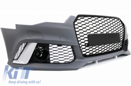 Front Bumper with Full LED Headlights Sequential Dynamic Turning Lights suitable for Audi A6 C7 4G (2011-2018) RS6 Matrix Design-image-6052741