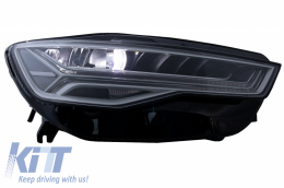 Front Bumper with Full LED Headlights Sequential Dynamic Turning Lights suitable for Audi A6 C7 4G (2011-2018) RS6 Matrix Design-image-6052751