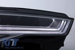 Front Bumper with Full LED Headlights Sequential Dynamic Turning Lights suitable for Audi A6 C7 4G (2011-2018) RS6 Matrix Design-image-6052755