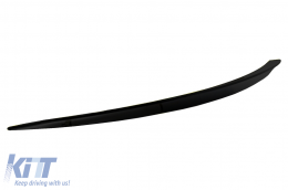 Front Bumper with Grille and Trunk Boot Spoiler Matte Black suitable for Mercedes C-Class C205 (2014-2018) C63 GT-R Design-image-6064677