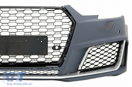 Front Bumper with Grille suitable for Audi A4 B9 8W (2016-2018) Quattro RS4 Design-image-6033379