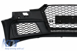 Front Bumper with Grille suitable for Audi A4 B9 8W (2016-2018) Quattro RS4 Design-image-6033382