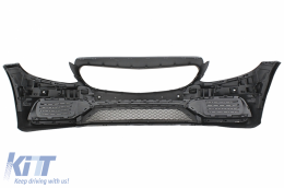 Front Bumper with Grille suitable for Mercedes C-Class W205 S205 C205 A205 (2014-2018) Limousine T-Model Coupe Cabriolet C63 Design-image-6048228