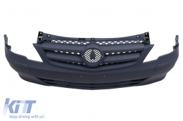 Front bumper with Grille suitable for Mercedes V-Class Vito Viano W639 Facelift (2010-2014)-image-6105269