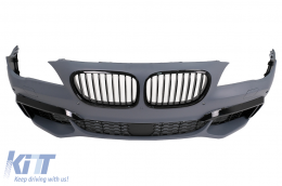 Front Bumper with Grilles suitable for BMW 7 Series F01 F02 (2009-2015) M760 Look-image-6083209