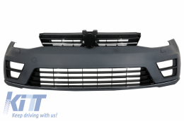 Front Bumper with Headlights 3D DRL Silver LED FLOWING Dynamic Sequential Turning Lights suitable for VW Golf VII 7 (2013-2017) R-Line Look-image-6051397