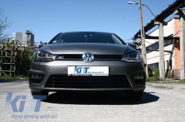 Front Bumper with Headlights 3D DRL Silver LED FLOWING Dynamic Sequential Turning Lights suitable for VW Golf VII 7 (2013-2017) R-Line Look-image-6051416