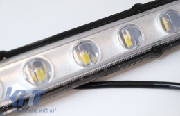 Front Bumper with Headlights Covers LED DRL suitable for Mercedes G-Class W463 (1989-up) Headlights Chrome and Turning Lights G65 Design-image-6067813